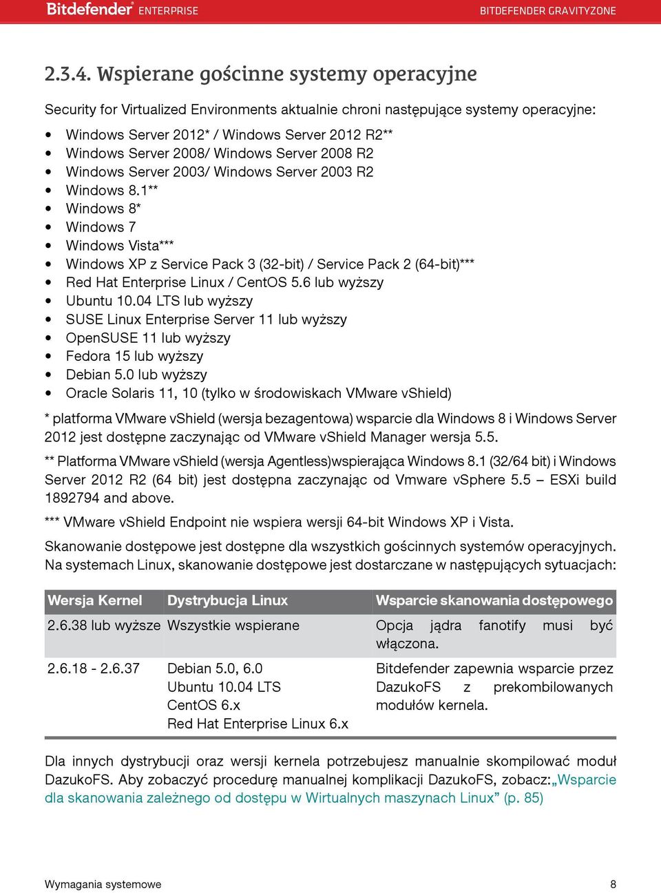 Windows Server 2008 R2 Windows Server 2003/ Windows Server 2003 R2 Windows 8.
