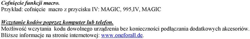 kodów poprzez komputer lub telefon.