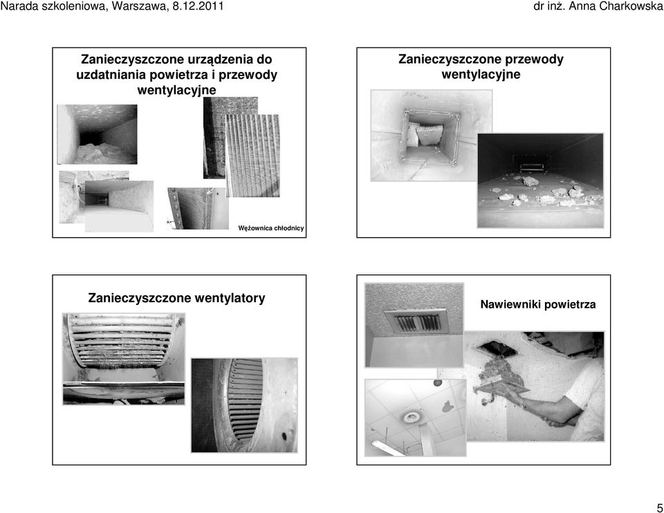 powietrza i przewody wentylacyjne Zanieczyszczone
