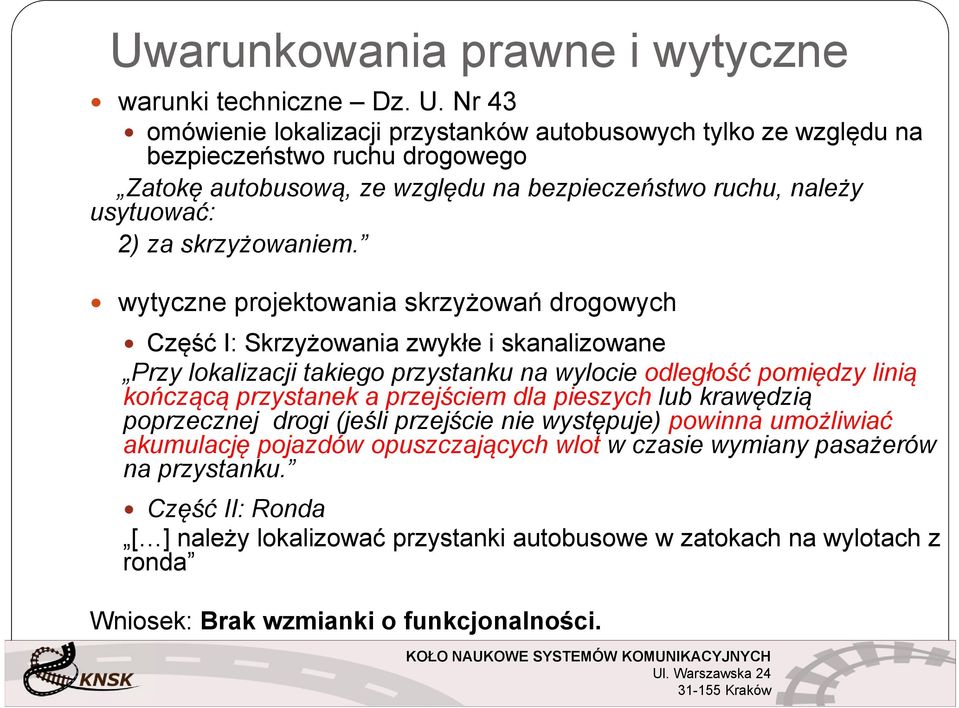 skrzyżowaniem.