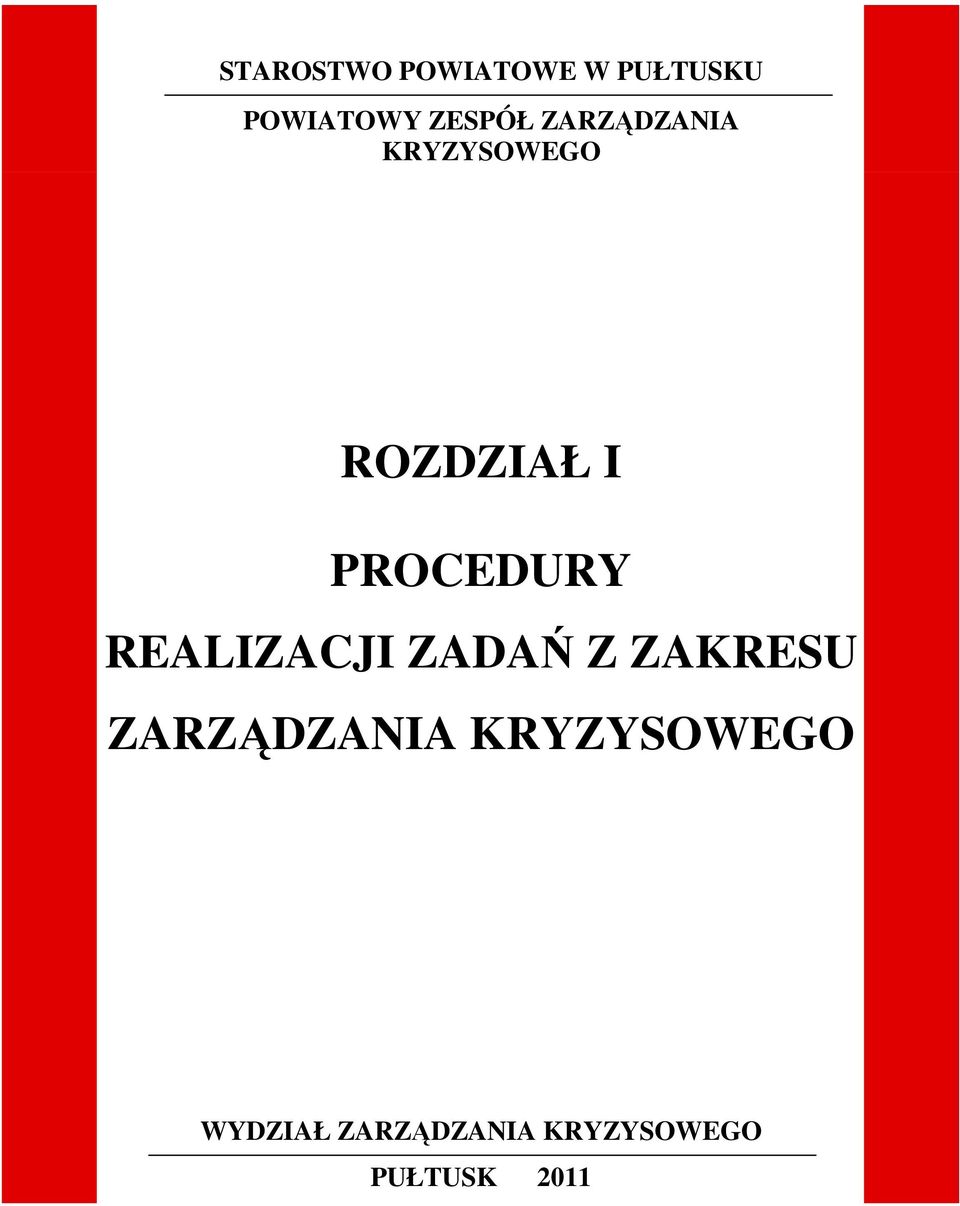 PROCEDURY REALIZACJI ZADAŃ Z ZAKRESU
