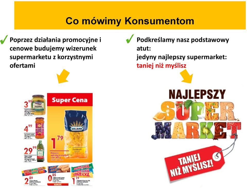 supermarketu z korzystnymi ofertami Podkreślamy