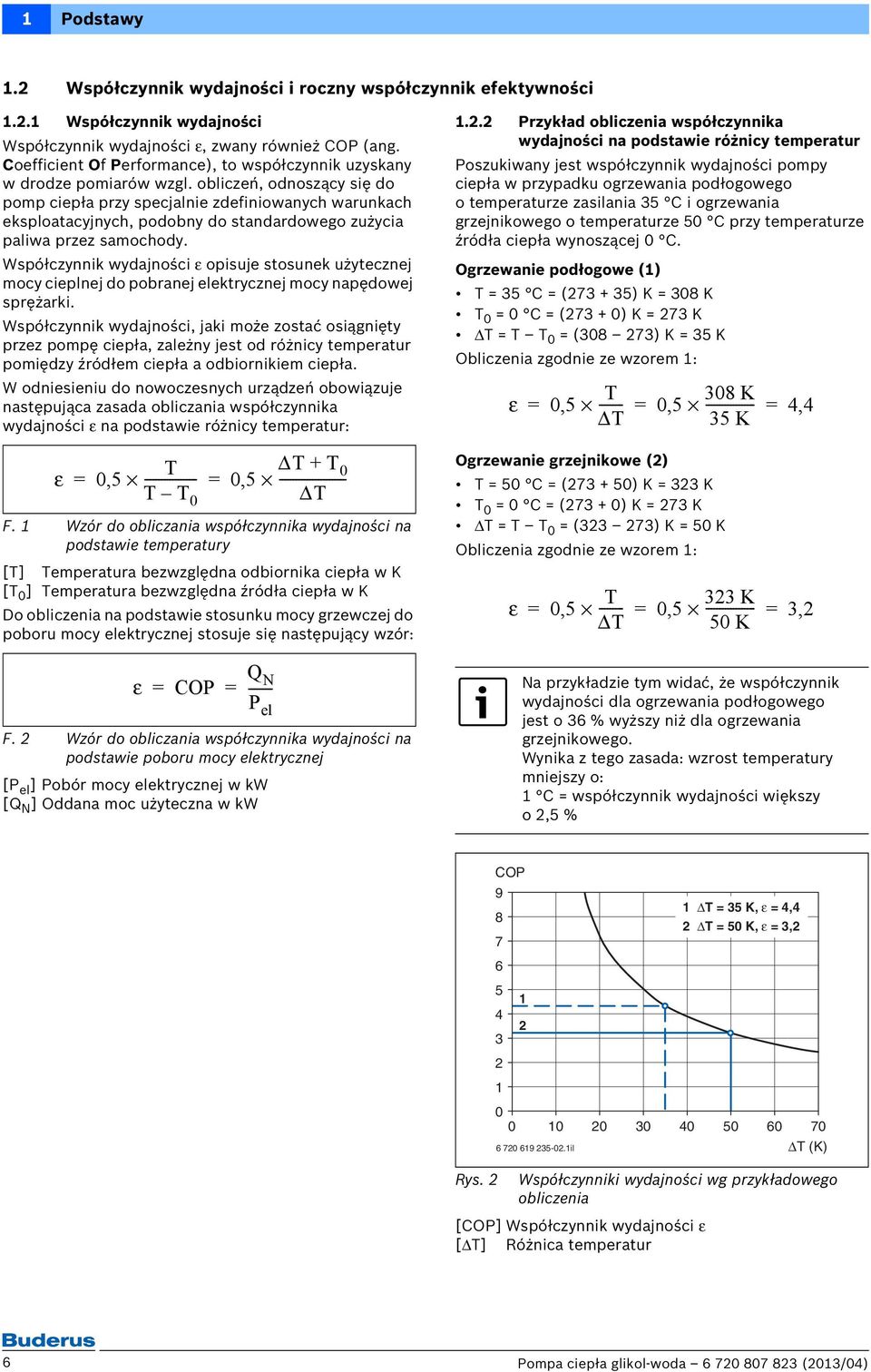 obliczeń, odnoszący się do pomp ciepła przy specjalnie zdefiniowanych warunkach eksploatacyjnych, podobny do standardowego zużycia paliwa przez samochody.