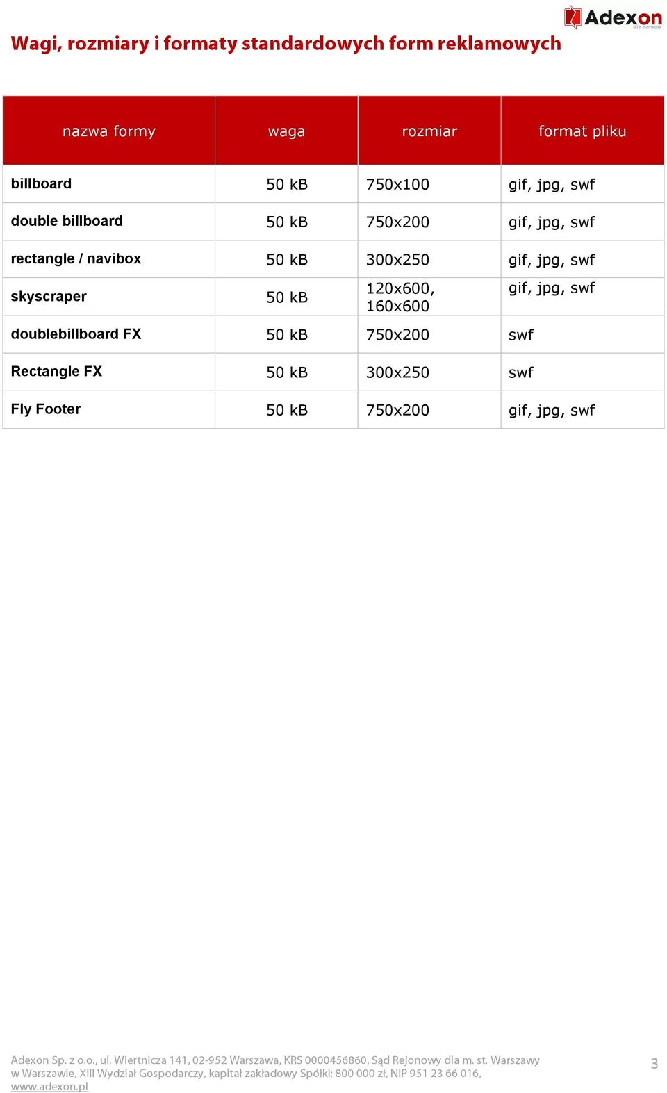 navibox 50 kb 300x250 gif, jpg, swf skyscraper 50 kb 120x600, 160x600 gif, jpg, swf