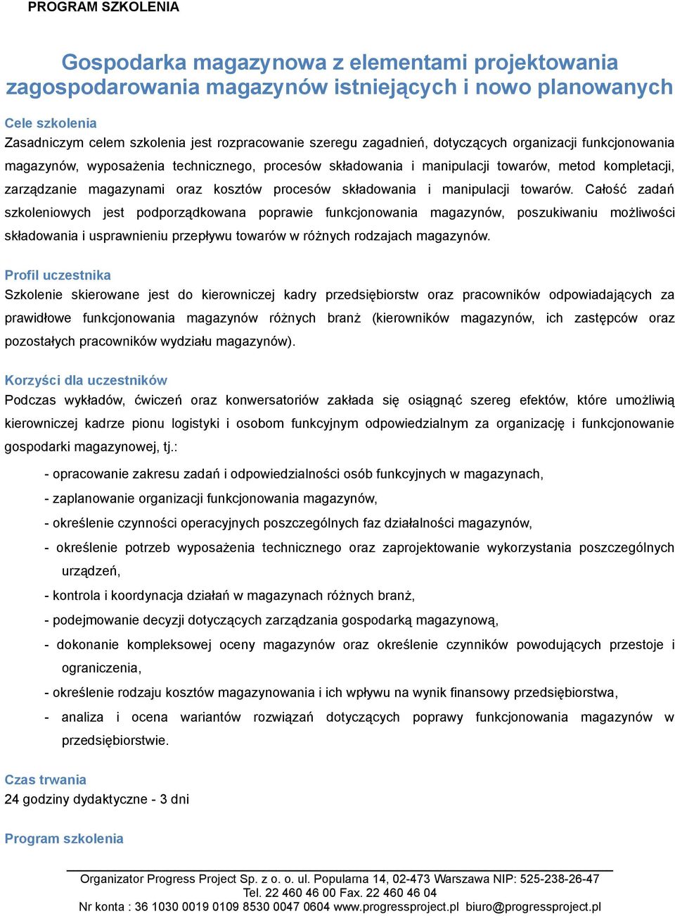manipulacji towarów.