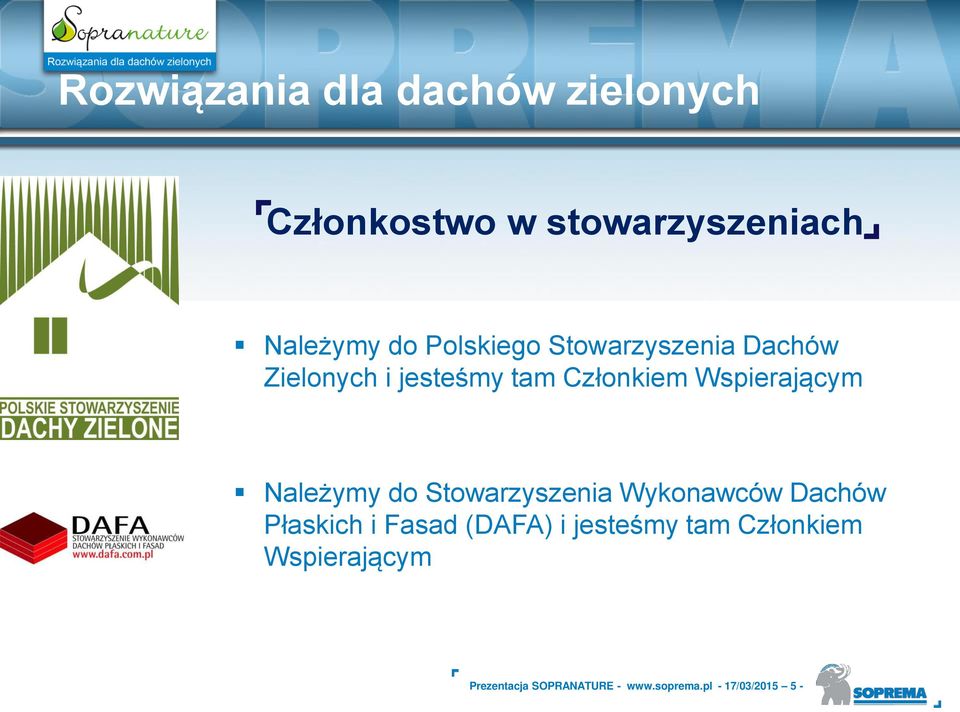 Stowarzyszenia Wykonawców Dachów Płaskich i Żasad (DAŻA) i jeste my tam