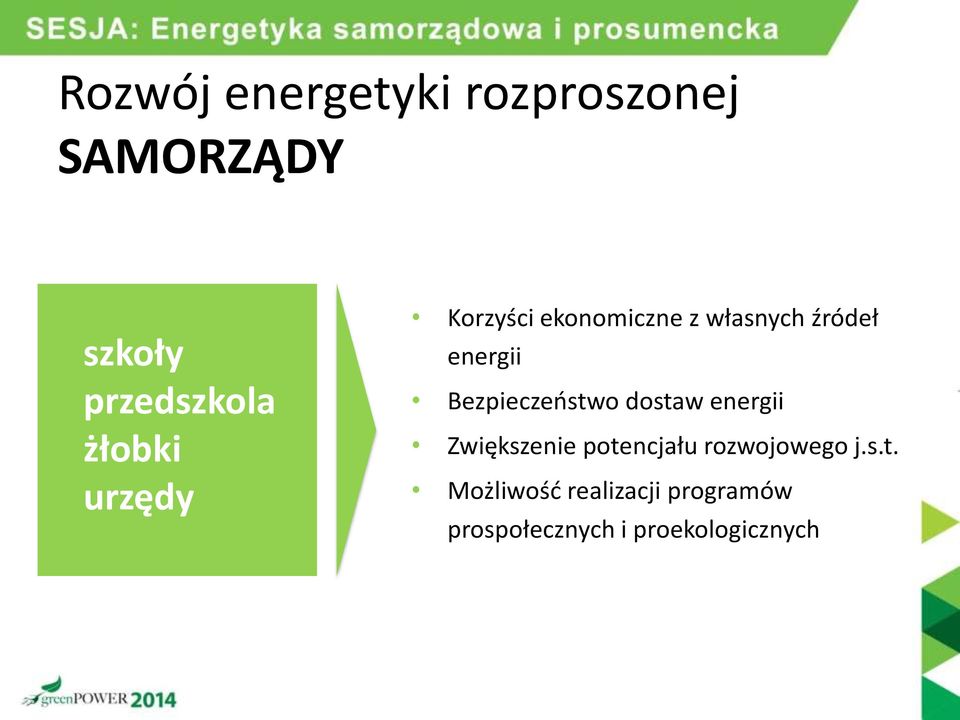 Bezpieczeństwo dostaw energii Zwiększenie potencjału rozwojowego