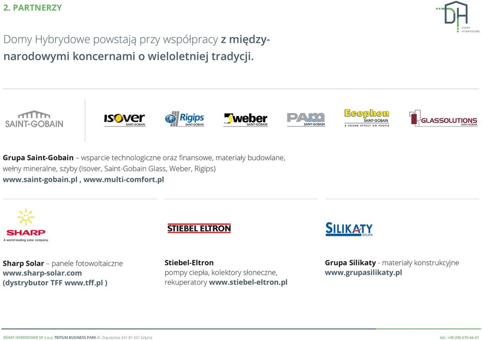Weber, Rigips) www.saint-gobain.pl, www.multi-comfort.pl Sharp Solar panele fotowoltaiczne www.sharp-solar.com (dystrybutor TFF www.