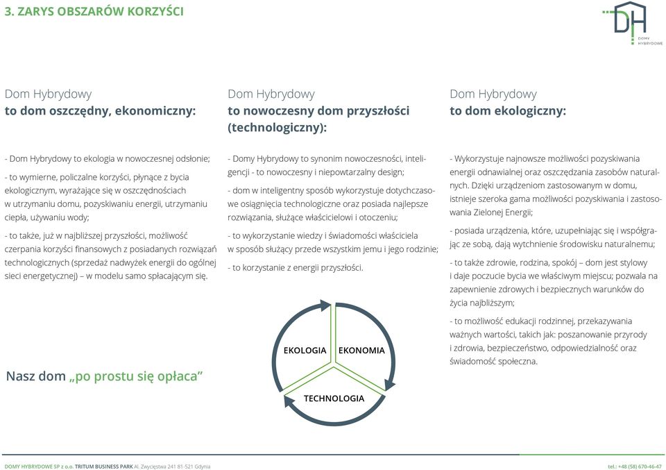 to także, już w najbliższej przyszłości, możliwość czerpania korzyści finansowych z posiadanych rozwiązań technologicznych (sprzedaż nadwyżek energii do ogólnej sieci energetycznej) w modelu samo