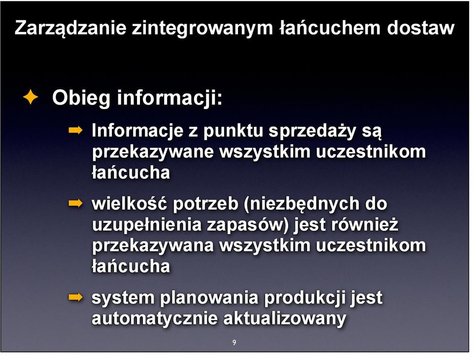 uzupełnienia zapasów) jest również przekazywana wszystkim