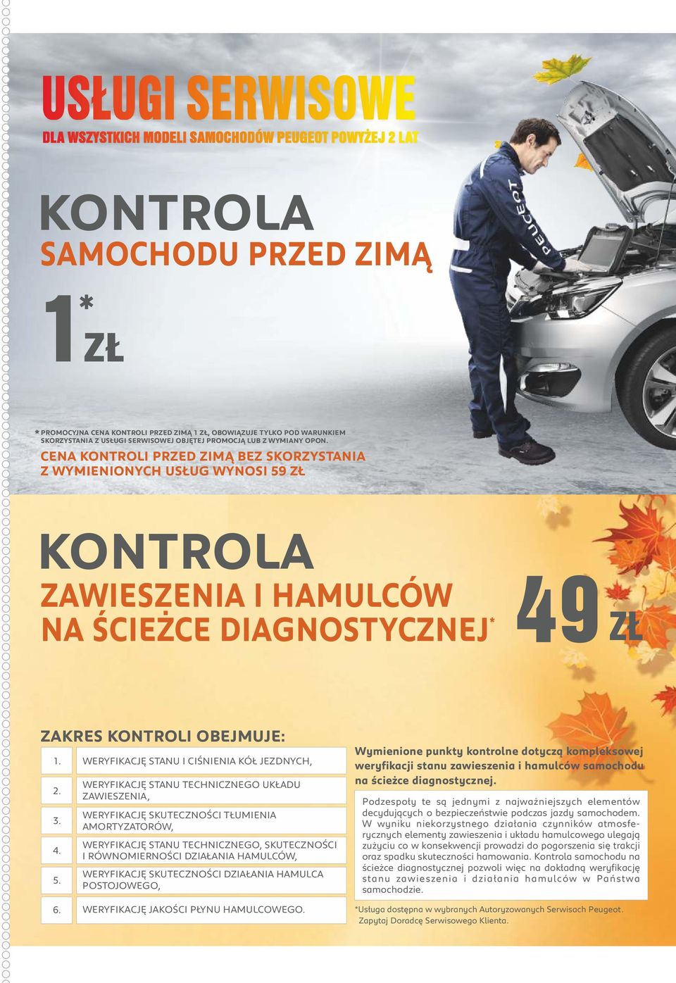 KONTROLI PRZED ZIMĄ BEZ SKORZYSTANIA Z WYMIENIONYCH USŁUG WYNOSI 59