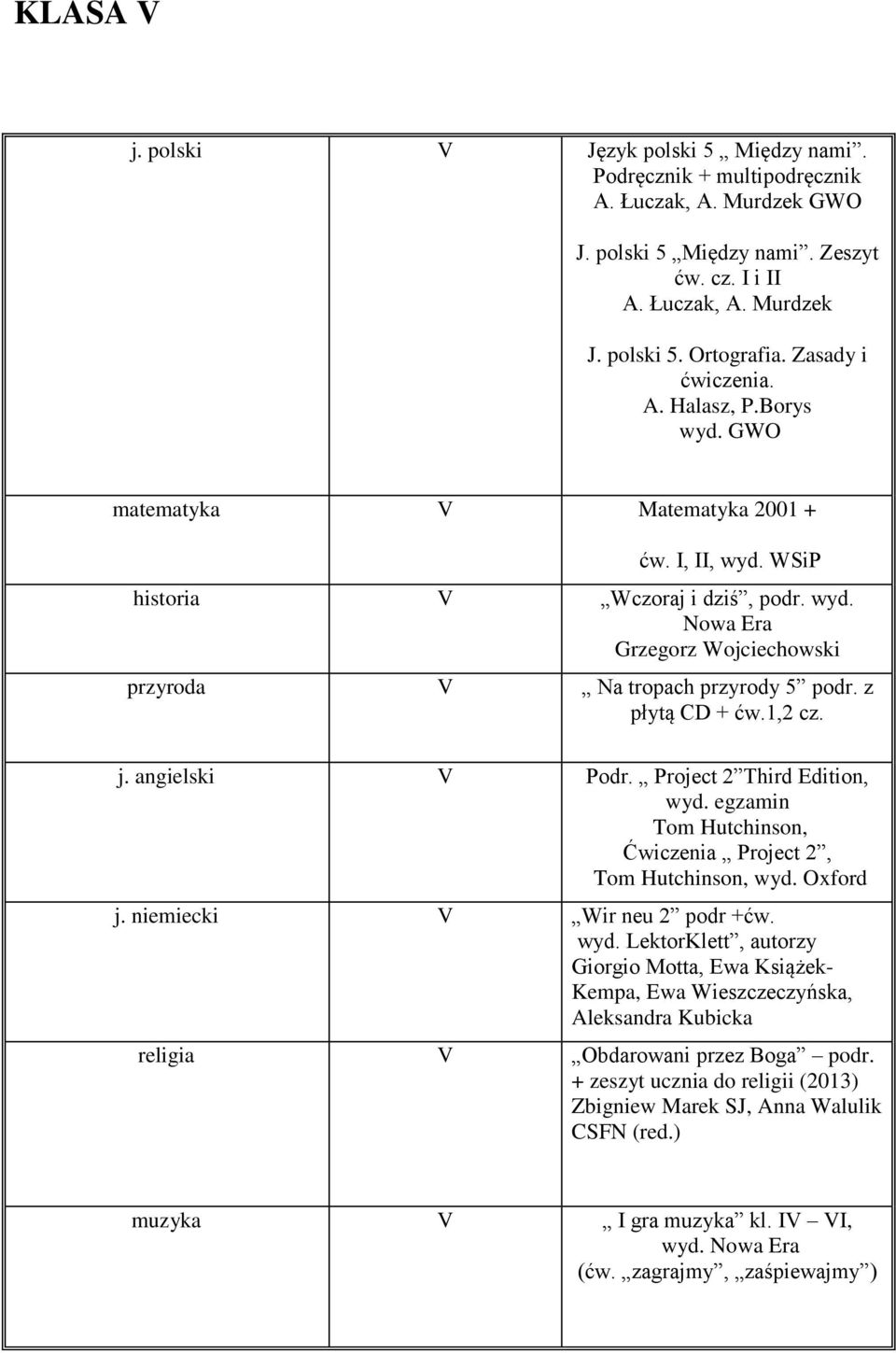 z płytą CD + ćw.1,2 cz. j. angielski V Podr. Project 2 Third Edition, wyd.