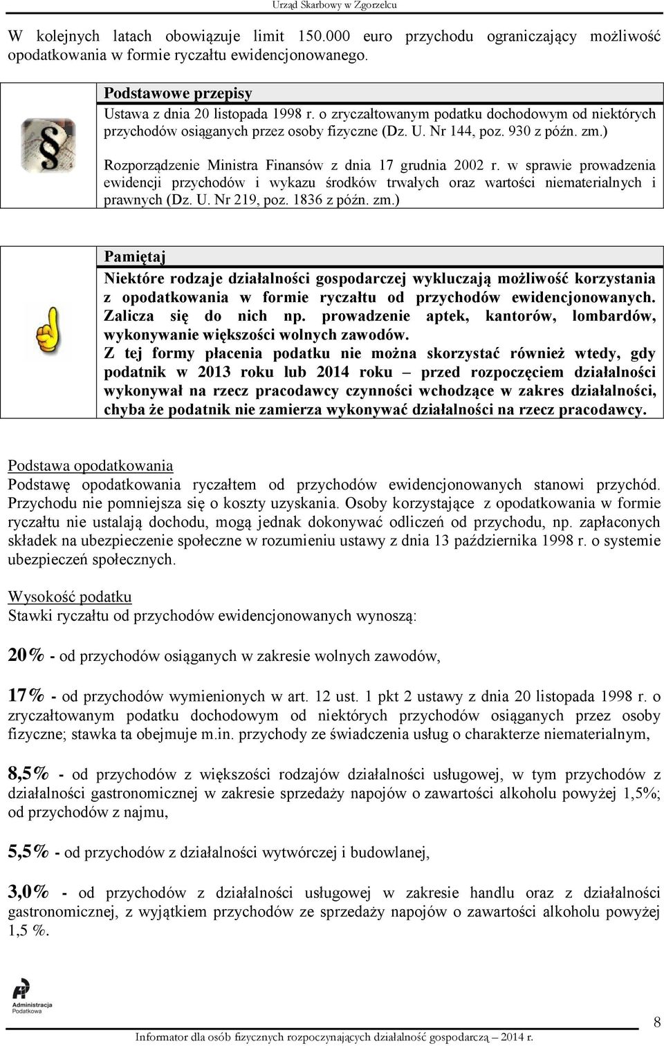 w sprawie prowadzenia ewidencji przychodów i wykazu środków trwałych oraz wartości niematerialnych i prawnych (Dz. U. Nr 219, poz. 1836 z późn. zm.