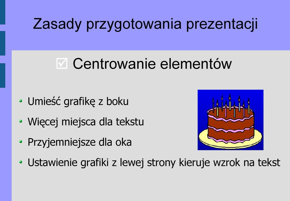 miejsca dla tekstu Przyjemniejsze dla oka