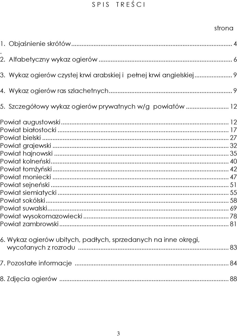 .. 32 Powiat hajnowski... 35 Powiat kolneński... 40 Powiat łomżyński... 42 Powiat moniecki... 47 Powiat sejneński... 51 Powiat siemiatycki... 55 Powiat sokólski... 58 Powiat suwalski.
