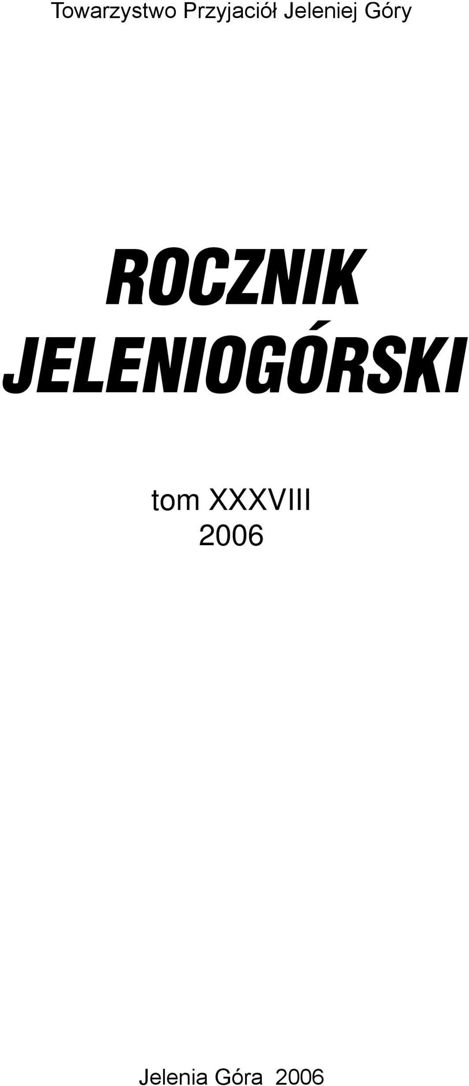 JELENIOGÓRSKI tom