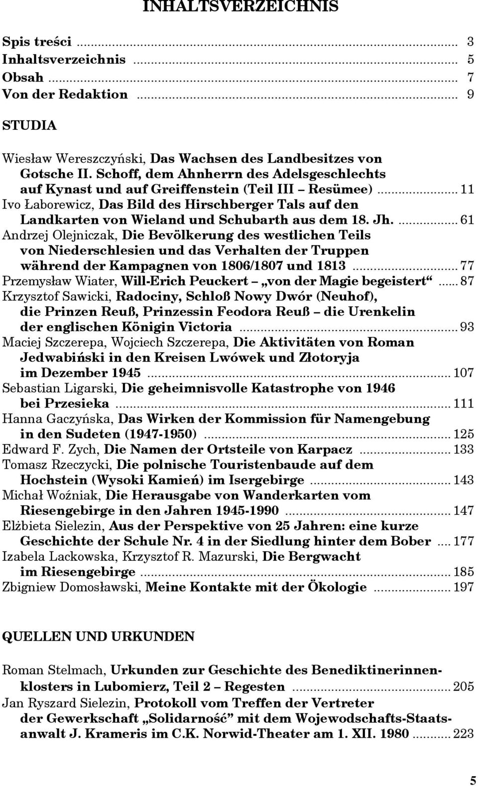.. 11 Ivo Łaborewicz, Das Bild des Hirschberger Tals auf den Landkarten von Wieland und Schubarth aus dem 18. Jh.