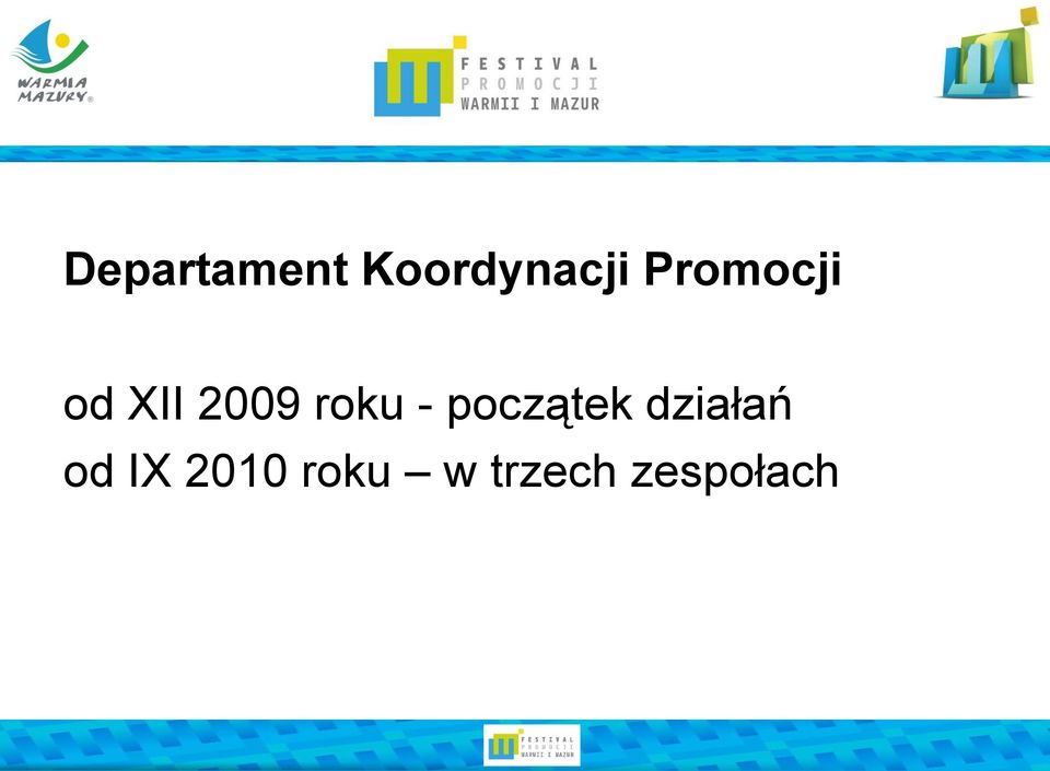 - początek działań od IX
