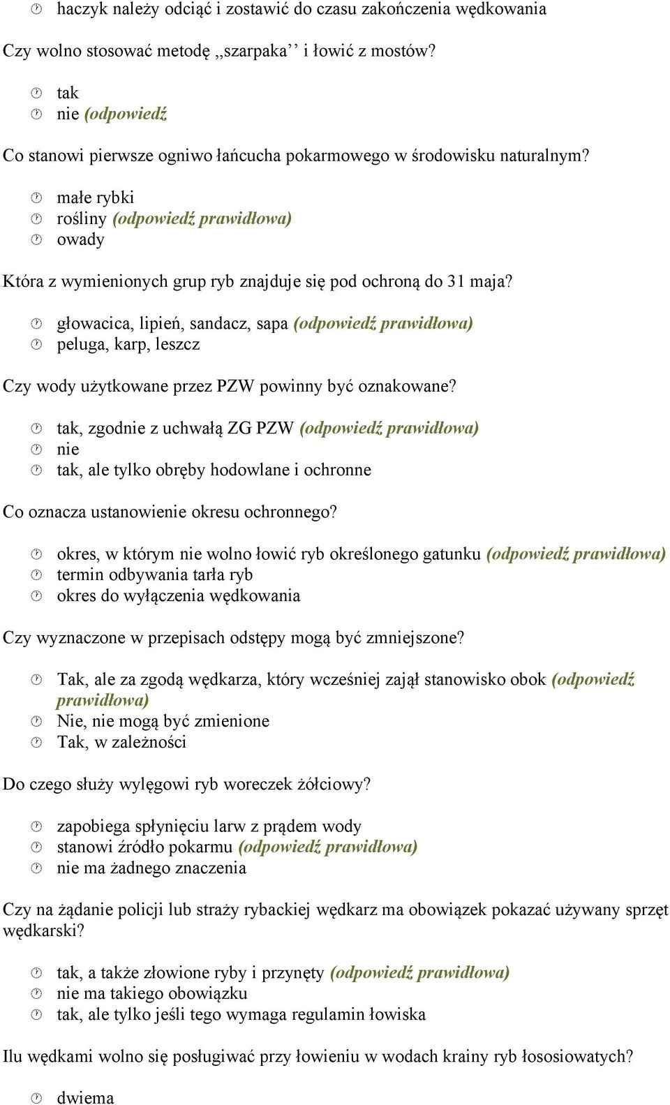 głowacica, lipień, sandacz, sapa (odpowiedź peluga, karp, leszcz Czy wody użytkowane przez PZW powinny być oznakowane?