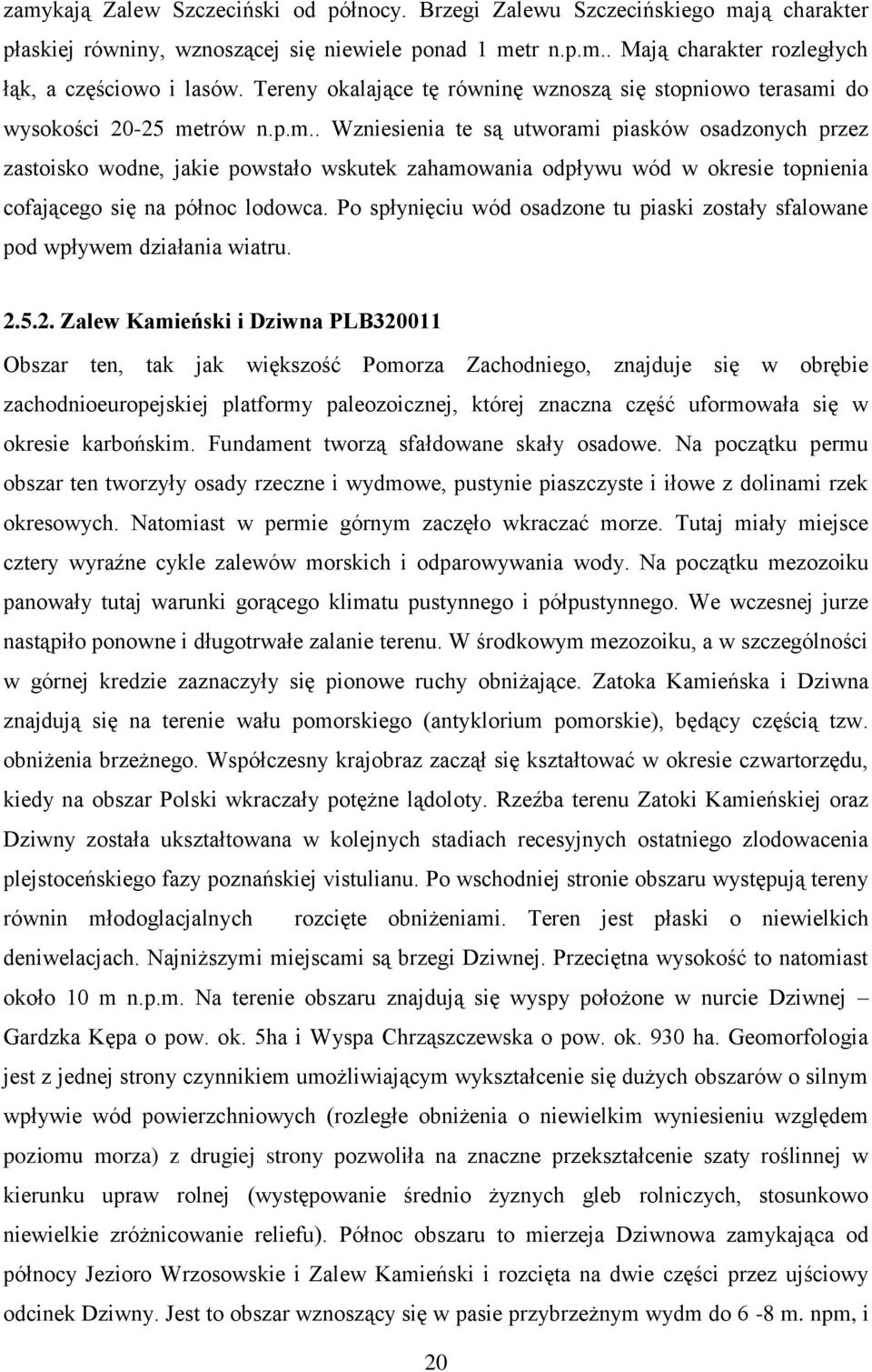 do wysokości 20-25 metrów n.p.m.. Wzniesienia te są utworami piasków osadzonych przez zastoisko wodne, jakie powstało wskutek zahamowania odpływu wód w okresie topnienia cofającego się na północ lodowca.