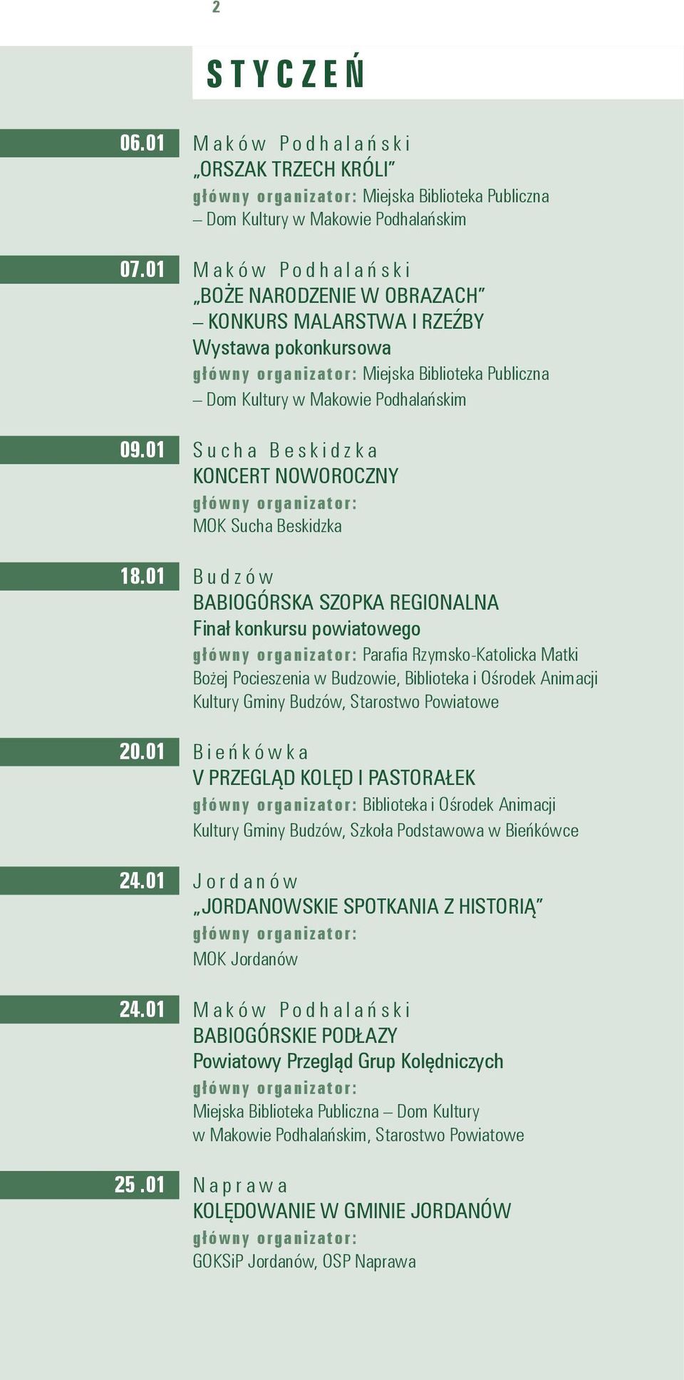 01 Sucha Beskidzka KONCERT NOWOROCZNY MOK Sucha Beskidzka 18.