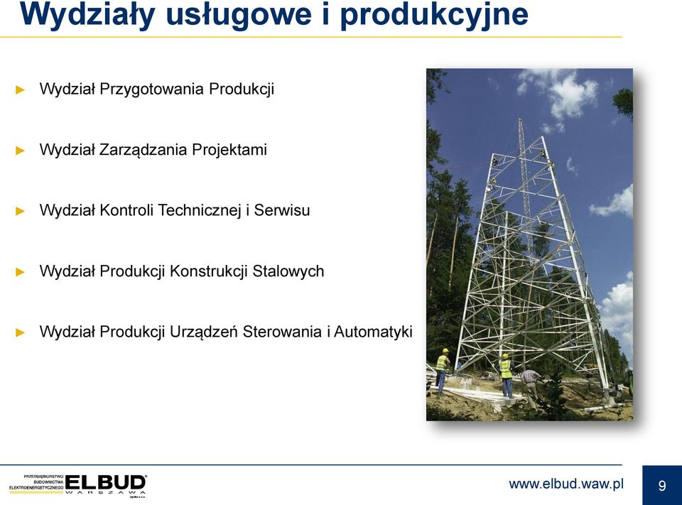 Kontroli Technicznej i Serwisu Wydział Produkcji