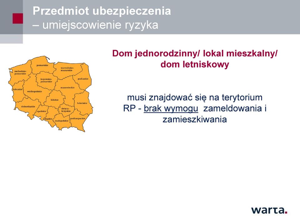 dom letniskowy musi znajdować się na