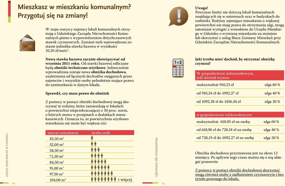 Zamiast nich wprowadzona zostanie jednolita stawka bazowa w wysokości 10,20 zł/metr 2. Nowa stawka bazowa zacznie obowiązywać od września 2011 roku.