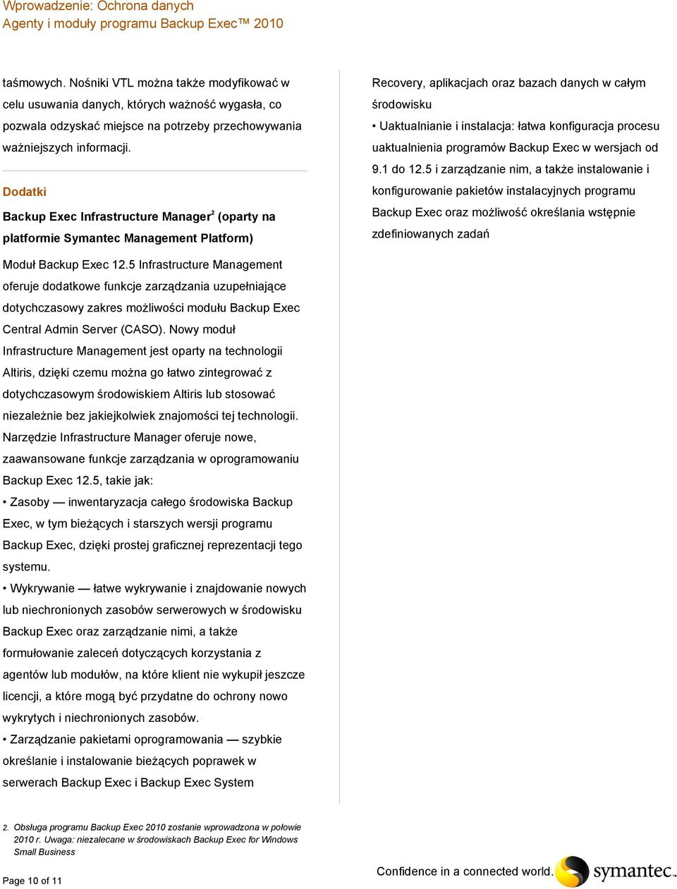 konfiguracja procesu uaktualnienia programów Backup Exec w wersjach od 9.1 do 12.