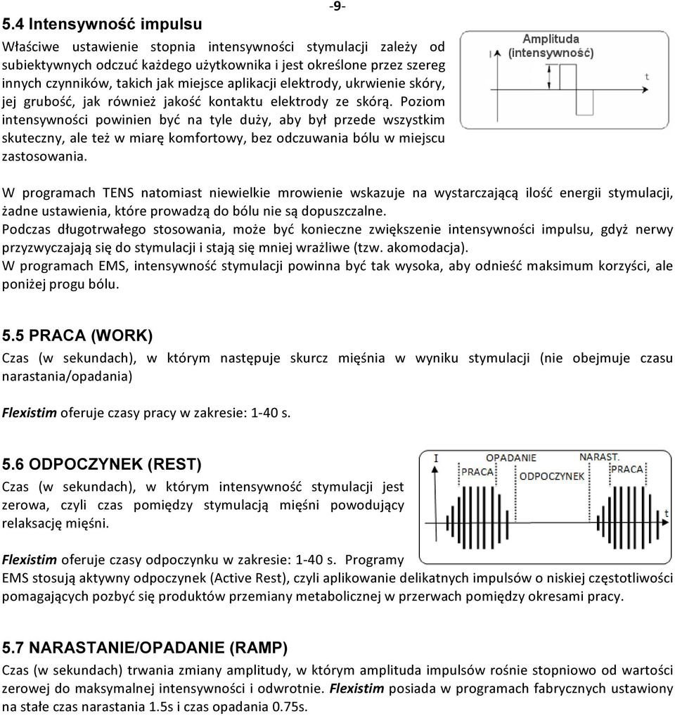 Poziom intensywności powinien być na tyle duży, aby był przede wszystkim skuteczny, ale też w miarę komfortowy, bez odczuwania bólu w miejscu zastosowania.