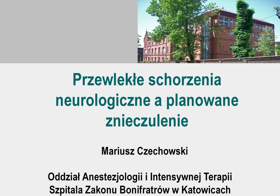 Oddział Anestezjologii i Intensywnej