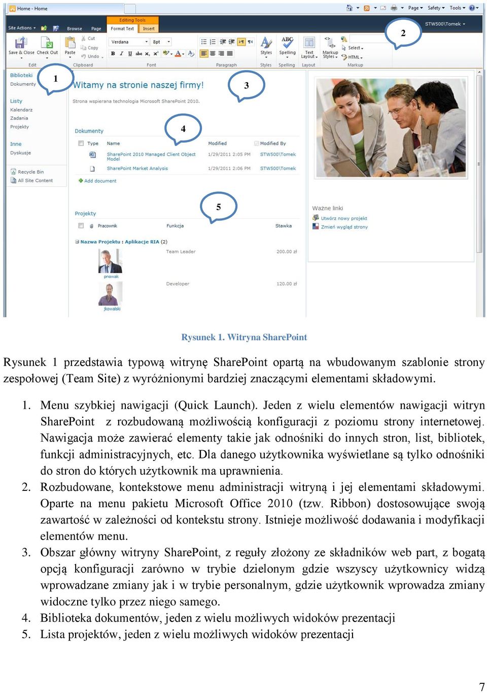 Jeden z wielu elementów nawigacji witryn SharePoint z rozbudowaną możliwością konfiguracji z poziomu strony internetowej.