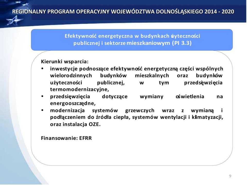 budynków użyteczności publicznej, w tym przedsięwzięcia termomodernizacyjne, przedsięwzięcia dotyczące wymiany oświetlenia na