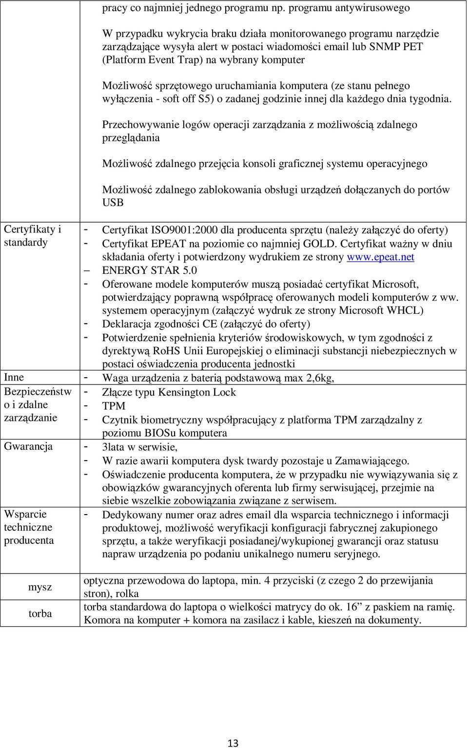 Możliwość sprzętowego uruchamiania komputera (ze stanu pełnego wyłączenia - soft off S5) o zadanej godzinie innej dla każdego dnia tygodnia.