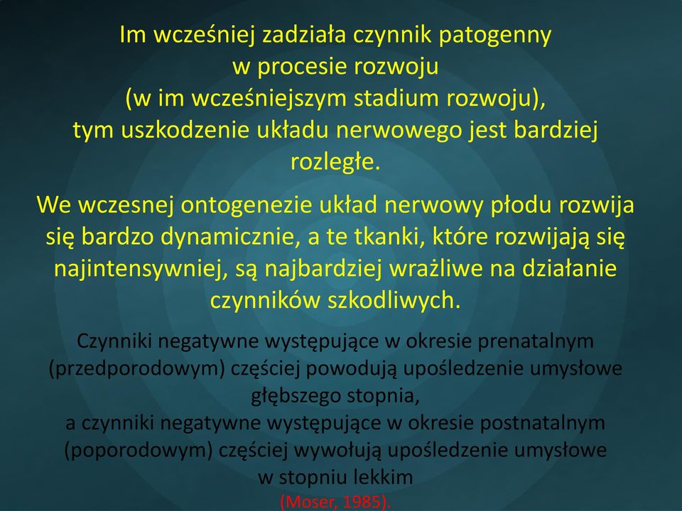 działanie czynników szkodliwych.