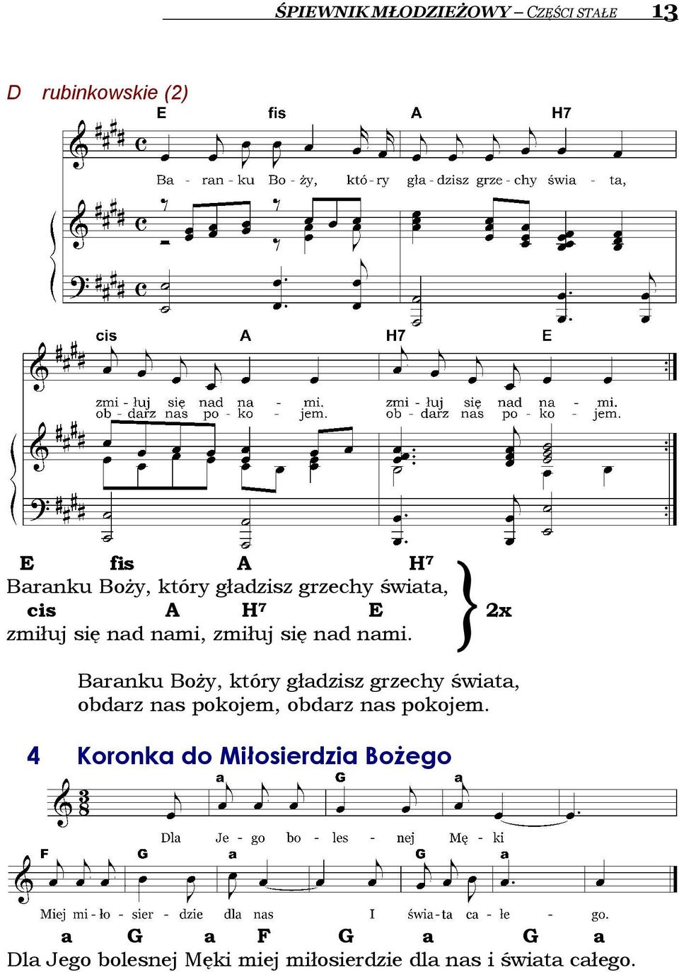 Koronka Do Bozego Milosierdzia Nuty Pdf