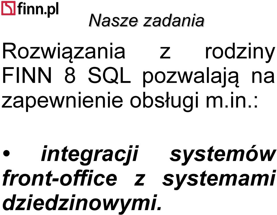 obsługi m.in.