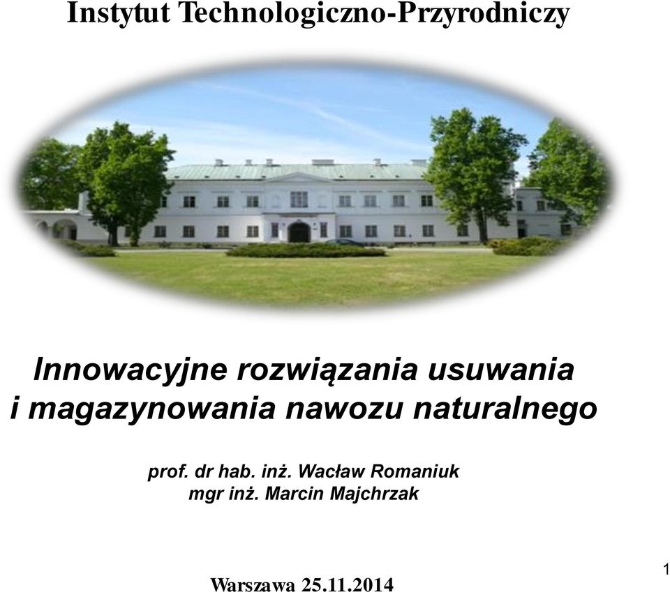 magazynowania nawozu naturalnego prof. dr hab.