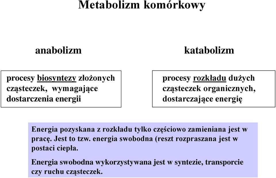 pozyskana z rozkładu tylko częściowo zamieniana jest w pracę. Jest to tzw.