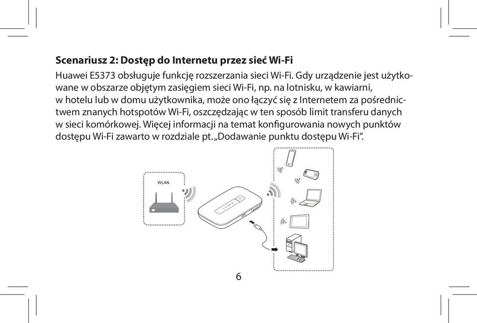 na lotnisku, w kawiarni, w hotelu lub w domu użytkownika, może ono łączyć się z Internetem za pośrednictwem znanych hotspotów