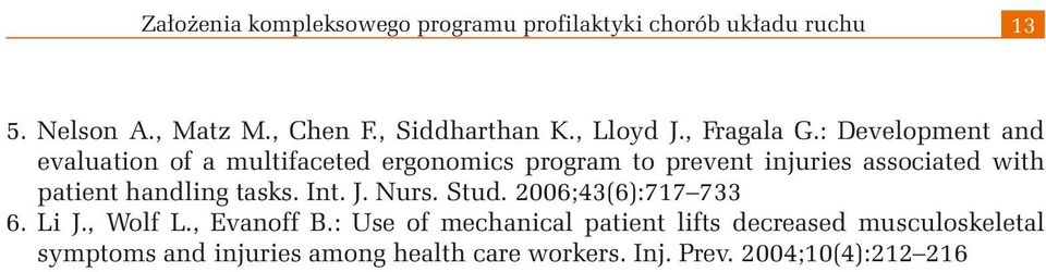 : Development and evaluation of a multifaceted ergonomics program to prevent injuries associated with patient