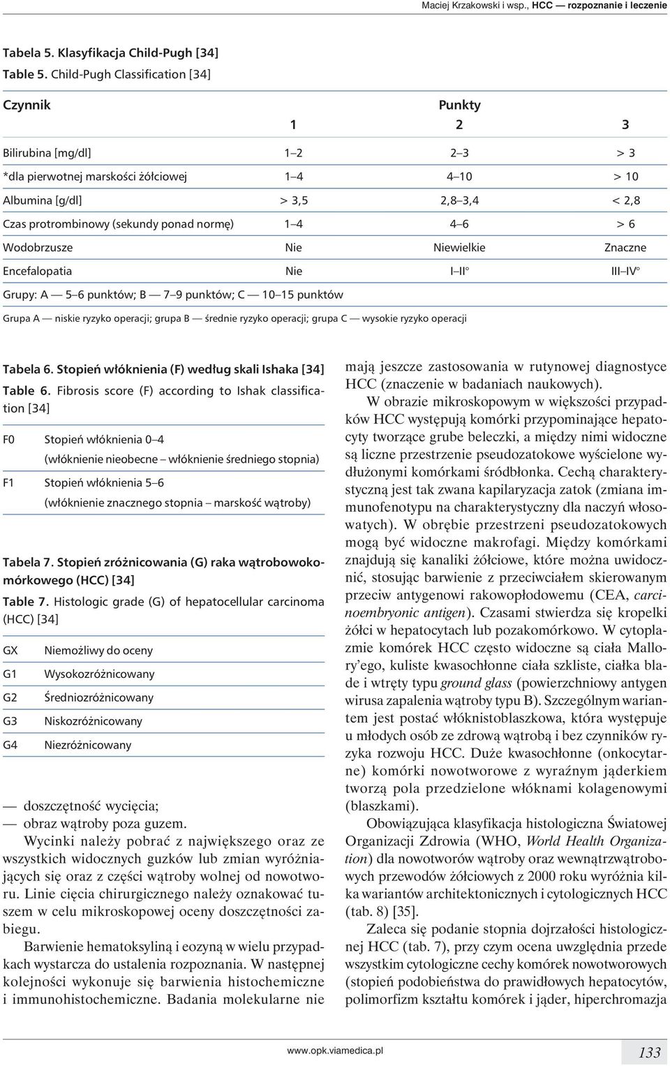 ponad normę) 1 4 4 6 > 6 Wodobrzusze Nie Niewielkie Znaczne Encefalopatia Nie I II III IV Grupy: A 5 6 punktów; B 7 9 punktów; C 10 15 punktów Grupa A niskie ryzyko operacji; grupa B średnie ryzyko