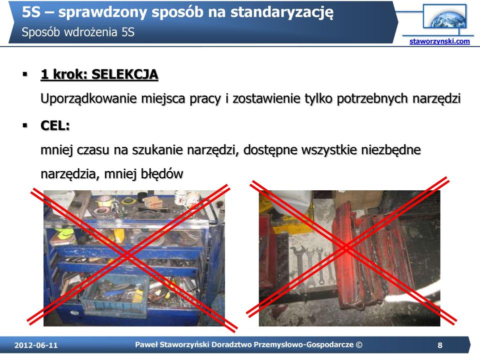 narzędzi CEL: mniej czasu na szukanie narzędzi, dostępne wszystkie