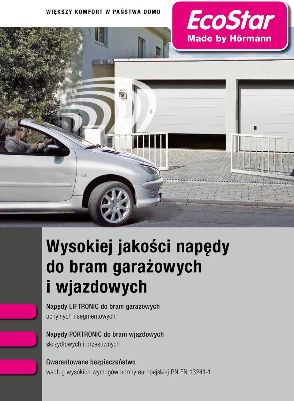 Napędy PORTRONIC do bram wjazdowych skrzydłowych i przesuwnych