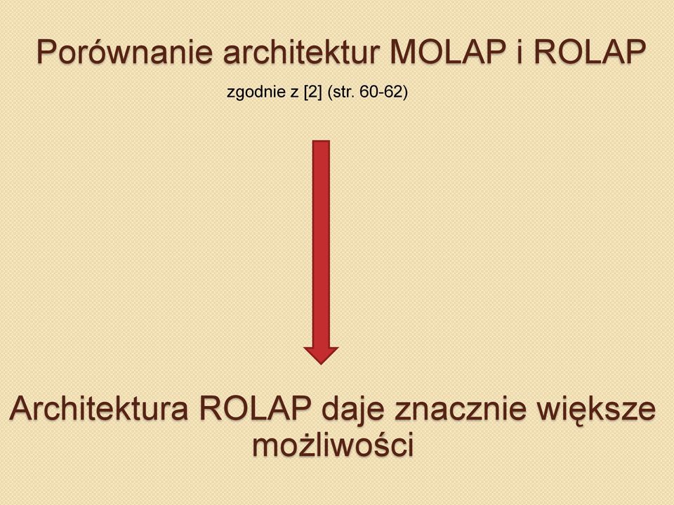 60-62) Architektura ROLAP