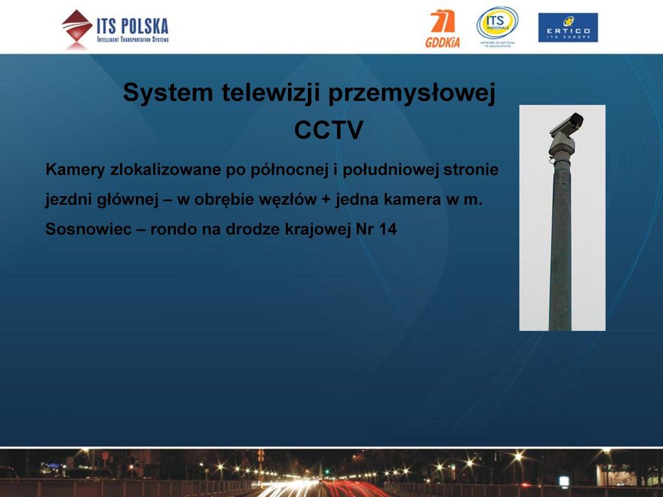 stronie jezdni głównej w obrębie węzłów +