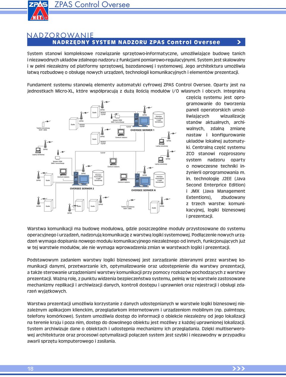 Jego architektura umożliwia łatwą rozbudowę o obsługę nowych urządzeń, technologii komunikacyjnych i elementów prezentacji.
