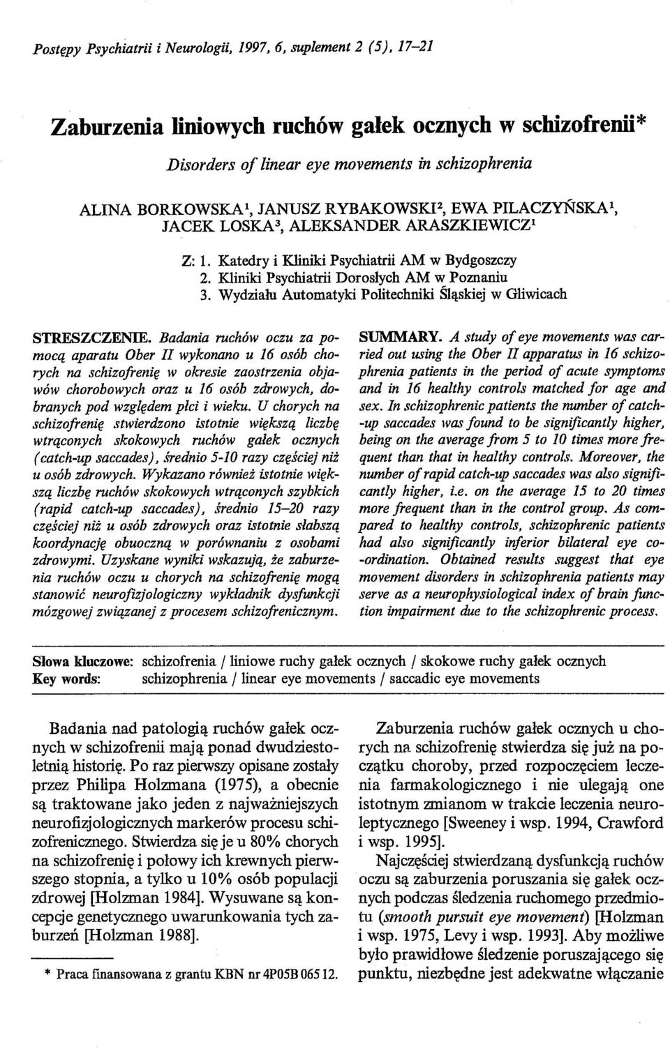 Wydziału Automatyki Folitechniki Śląskiej w Gliwicach STRESZCZENIE.