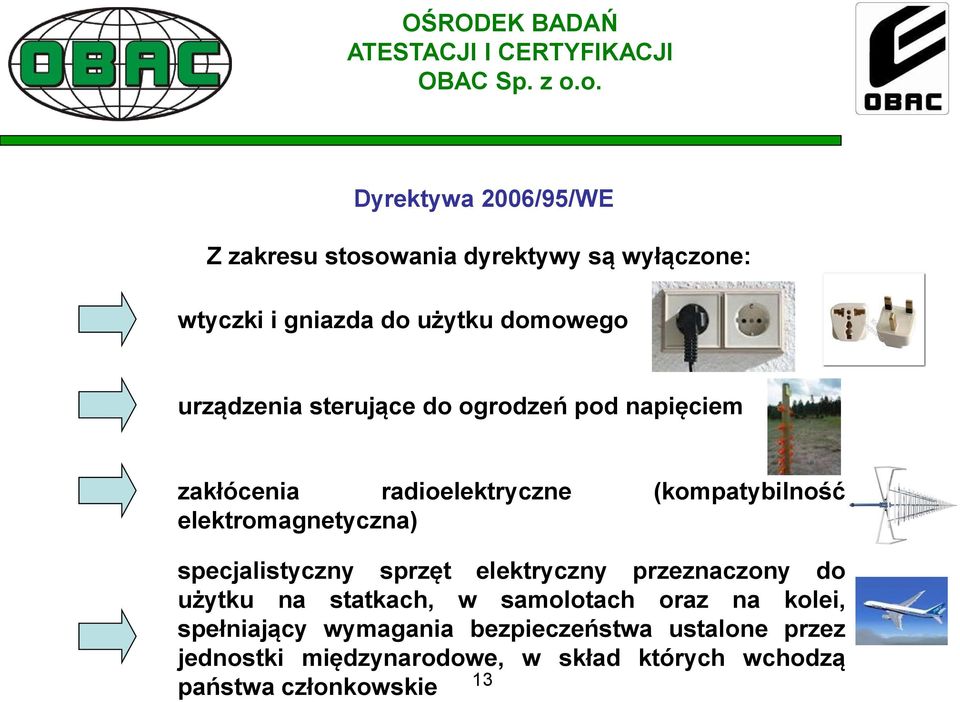 elektromagnetyczna) specjalistyczny sprzęt elektryczny przeznaczony do użytku na statkach, w samolotach oraz