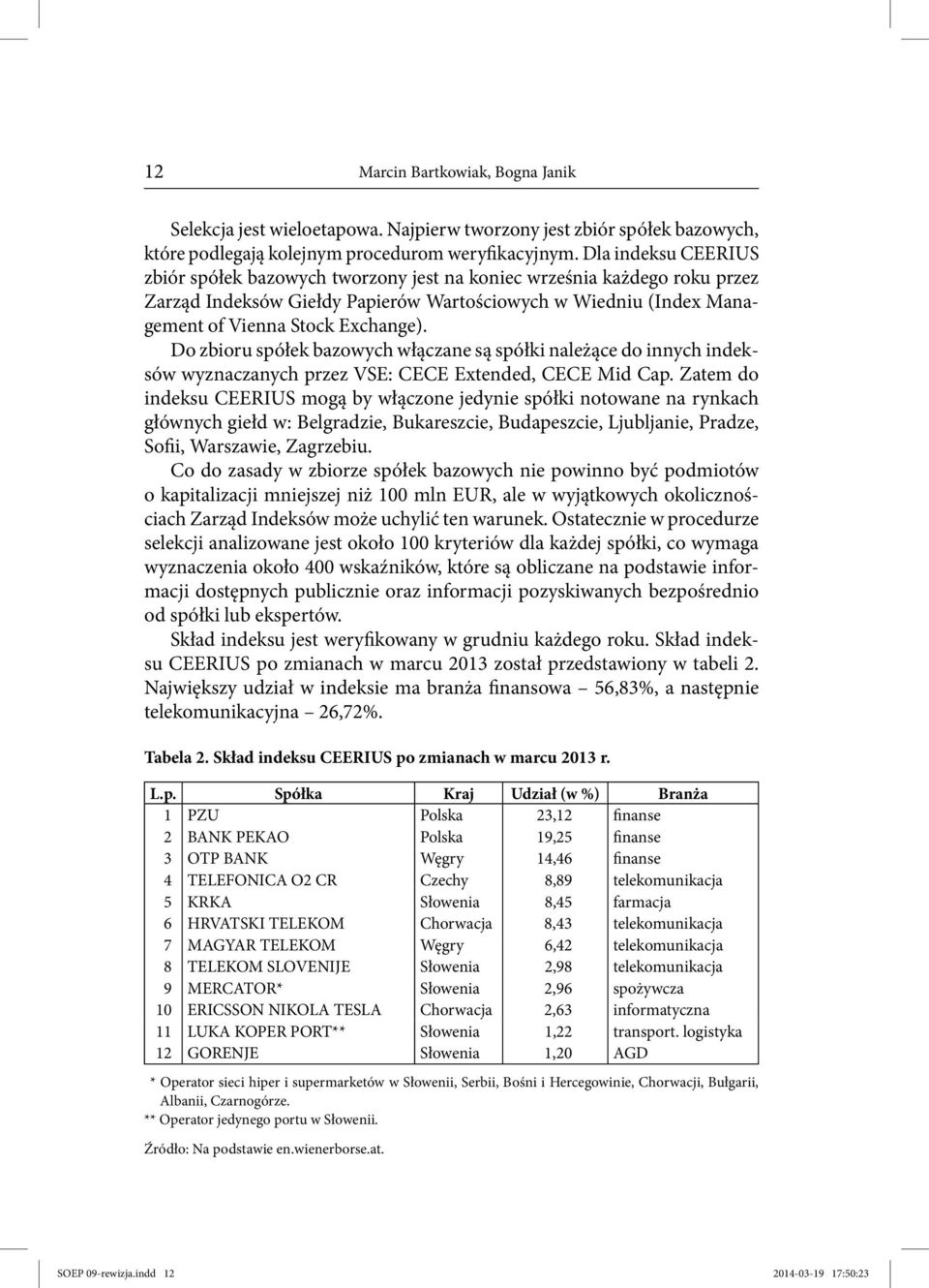 Do zbioru spółek bazowych włączane są spółki należące do innych indeksów wyznaczanych przez VSE: CECE Extended, CECE Mid Cap.